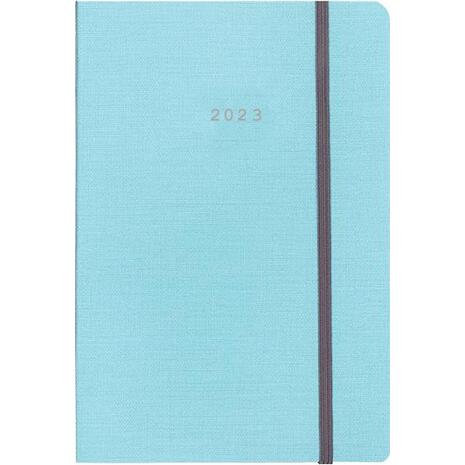 Ημερολόγιο ημερήσιο NEXT Nomad Flexi με λάστιχο 2023 14x21cm γαλάζιο